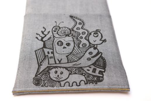 Apple iPad Pro 10.5 (2017) case sleeve pouch light denim pocket black animals Apple iPad Pro 10.5 (2017) case sleeve pouch light denim pocket black animals