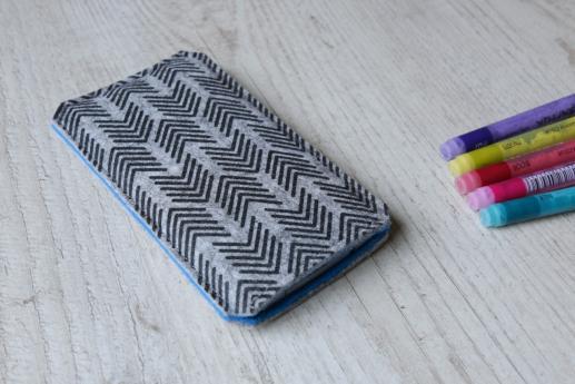 Motorola Nexus 6 sleeve case pouch light felt black arrow pattern Motorola Nexus 6 sleeve case pouch light felt black arrow pattern