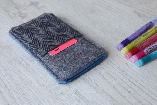 Samsung Galaxy A5 sleeve case pouch dark felt pocket black arrow pattern Samsung Galaxy A5 sleeve case pouch dark felt pocket black arrow pattern