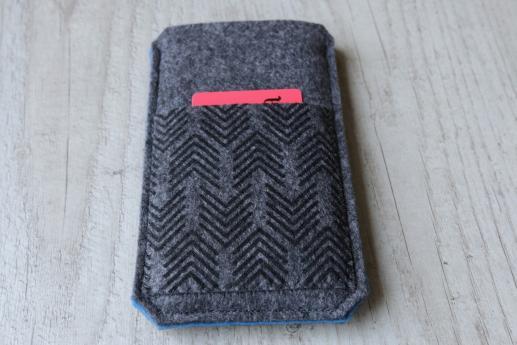 Samsung Galaxy A5 sleeve case pouch dark felt pocket black arrow pattern Samsung Galaxy A5 sleeve case pouch dark felt pocket black arrow pattern