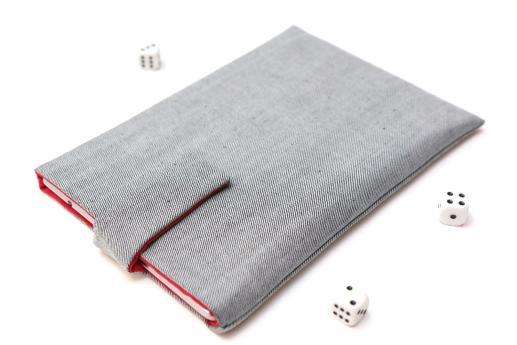 Apple iPad Mini 2 case sleeve pouch light denim with magnetic closure Apple iPad Mini 2 case sleeve pouch light denim with magnetic closure