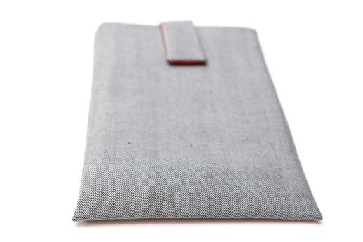 Apple iPad Mini 2 case sleeve pouch light denim with magnetic closure Apple iPad Mini 2 case sleeve pouch light denim with magnetic closure
