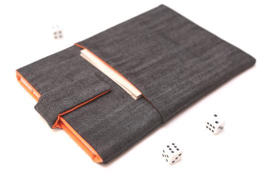 Kindle Fire HD case sleeve pouch dark denim with magnetic closure and pocket Kindle Fire HD case sleeve pouch dark denim with magnetic closure and pocket