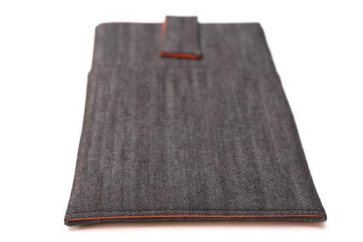 Kindle Fire HD case sleeve pouch dark denim with magnetic closure and pocket Kindle Fire HD case sleeve pouch dark denim with magnetic closure and pocket