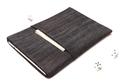 Samsung Galaxy Tab E 9.6 case sleeve pouch dark denim with pocket Samsung Galaxy Tab E 9.6 case sleeve pouch dark denim with pocket