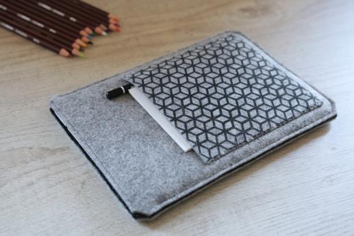 Samsung Galaxy Tab A 9.7 case sleeve pouch light felt pocket black cube pattern Samsung Galaxy Tab A 9.7 case sleeve pouch light felt pocket black cube pattern