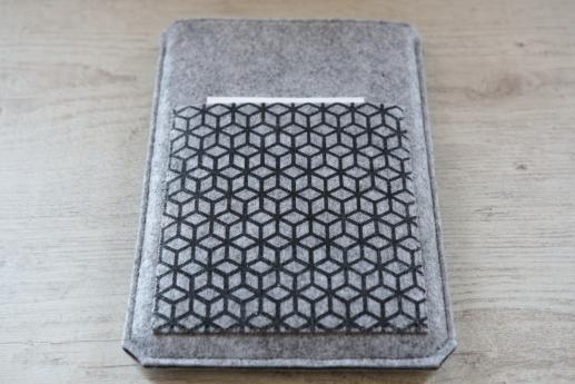 Samsung Galaxy Tab A 9.7 case sleeve pouch light felt pocket black cube pattern Samsung Galaxy Tab A 9.7 case sleeve pouch light felt pocket black cube pattern
