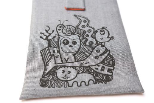 Samsung Galaxy Tab S2 8.0 case sleeve pouch light denim magnetic closure black animals Samsung Galaxy Tab S2 8.0 case sleeve pouch light denim magnetic closure black animals