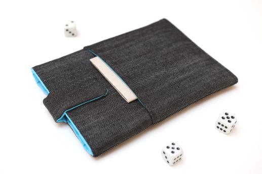 Kindle Paperwhite sleeve case ereader dark denim with magnetic closure and pocket Kindle Paperwhite sleeve case ereader dark denim with magnetic closure and pocket