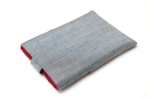 Kobo Glo HD sleeve case ereader light denim magnetic closure pocket red owl Kobo Glo HD sleeve case ereader light denim magnetic closure pocket red owl