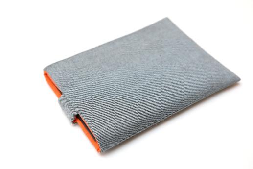 Kobo Touch sleeve case ereader light denim magnetic closure red owl Kobo Touch sleeve case ereader light denim magnetic closure red owl
