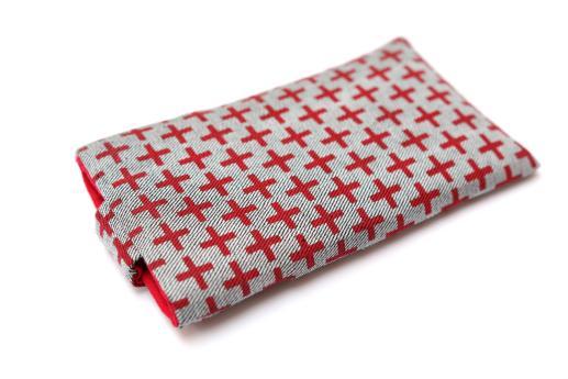 OnePlus X sleeve case pouch light denim magnetic closure pocket red one plus pattern OnePlus X sleeve case pouch light denim magnetic closure pocket red one plus pattern