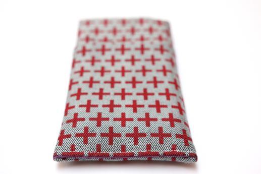 OnePlus 3 sleeve case pouch light denim pocket red plus pattern OnePlus 3 sleeve case pouch light denim pocket red plus pattern