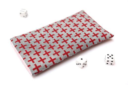 OnePlus One sleeve case pouch light denim red plus pattern OnePlus One sleeve case pouch light denim red plus pattern