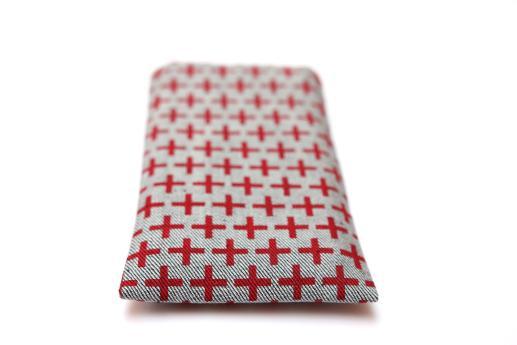 OnePlus One sleeve case pouch light denim red plus pattern OnePlus One sleeve case pouch light denim red plus pattern