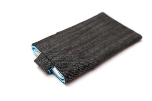 LG Nexus 5X sleeve case pouch dark denim magnetic closure pocket white Nexus logo LG Nexus 5X sleeve case pouch dark denim magnetic closure pocket white Nexus logo