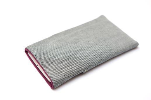 OnePlus 6T sleeve case pouch light denim pocket red owl OnePlus 6T sleeve case pouch light denim pocket red owl