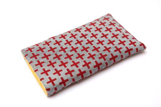 OnePlus 6T sleeve case pouch light denim pocket red one plus pattern OnePlus 6T sleeve case pouch light denim pocket red one plus pattern