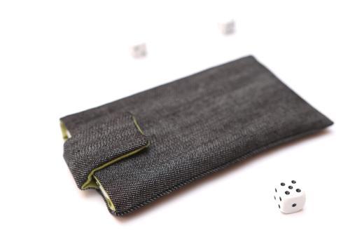 Apple iPhone 11 sleeve case pouch dark denim with magnetic closure Apple iPhone 11 sleeve case pouch dark denim with magnetic closure