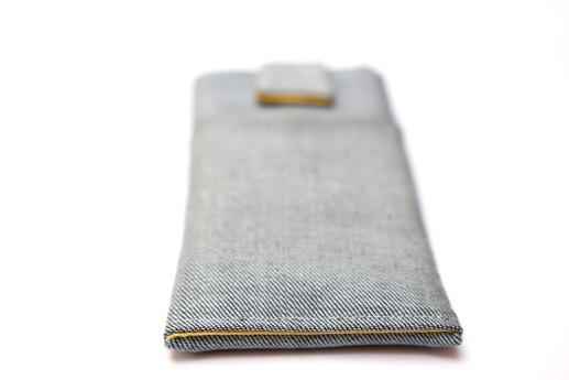 Apple iPhone 11 sleeve case pouch light denim with magnetic closure and pocket Apple iPhone 11 sleeve case pouch light denim with magnetic closure and pocket