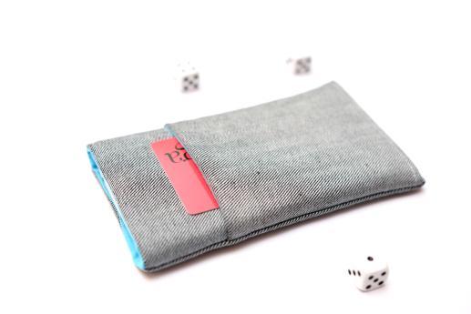 Apple iPhone 11 sleeve case pouch light denim with pocket Apple iPhone 11 sleeve case pouch light denim with pocket