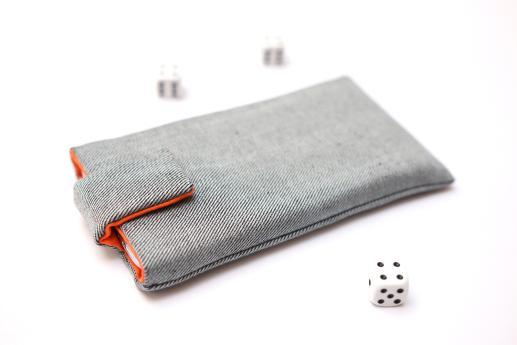 Apple iPhone 5S sleeve case pouch light denim with magnetic closure Apple iPhone 5S sleeve case pouch light denim with magnetic closure